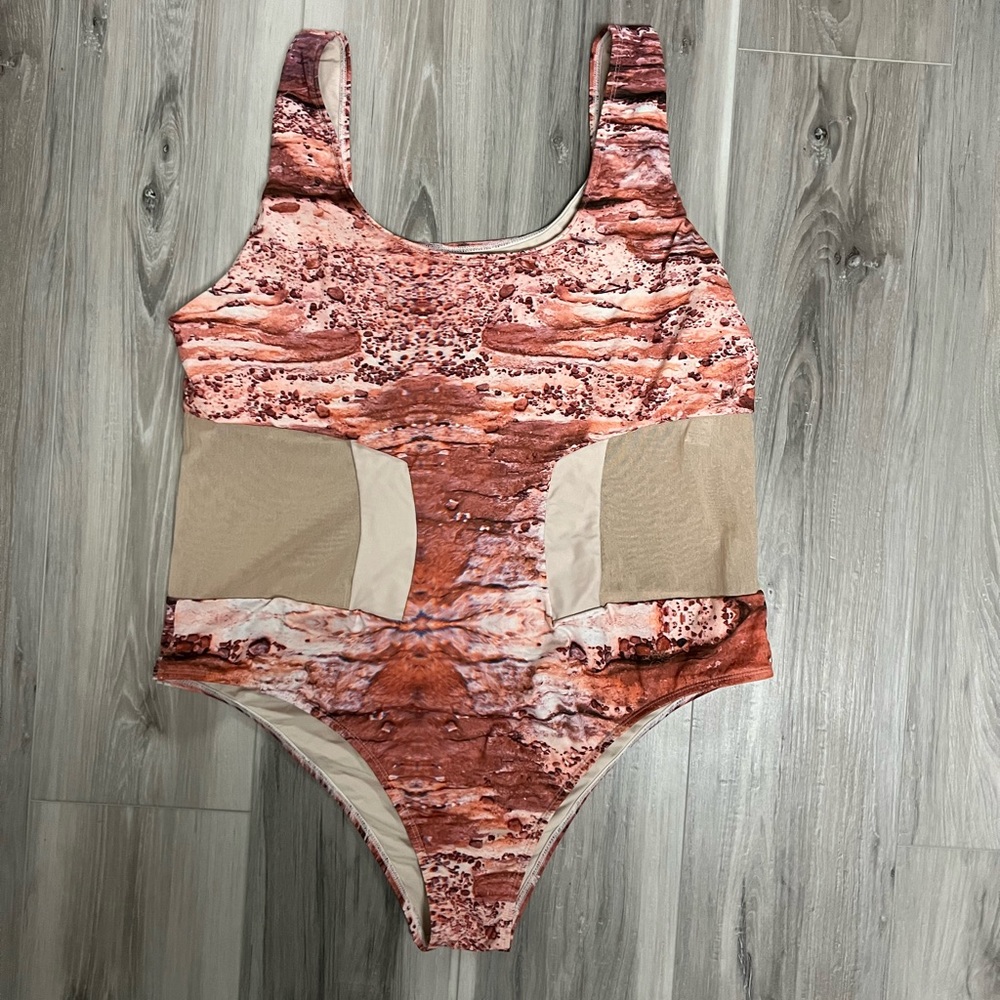 Rust/coral one piece